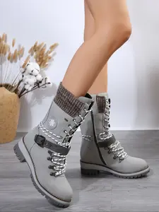 Women's Waterproof Winter Boots, Ankle Deck Boot, Durable Snow Boots for Cold Weather & Outdoor Adventures, Fashion Design Keeps Feet Warm & Dry