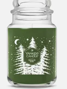 Yankee Candle Balsam & Cedar Fireside - 22oz Large Jar with up to 150 Hour Burn