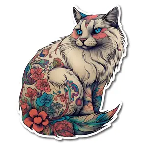 Ragdoll Cat Vinyl Decal Sticker for Car Window, Laptop, Tumbler and more. #003866