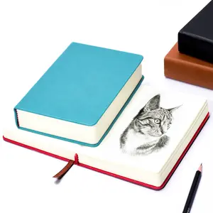 High-Quality Thick Sketch Notebook, 660 Pages, Durable Leather-Like Cover, A4/A5/A6 Sizes, Blank Inner Pages, Ideal for Drawing and Writing