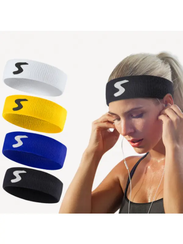 Fitness Headband - Cotton One Size Adjustable Sweatband for Women Men Sports Headband