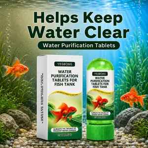 Aquarium Water Purification Tablets, Water Quality Dedicated To Clean Deodorizing Algae Stains Sludge Clear Fish Ponds
