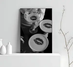 Vintage champagne Glass Print, Black And White, Bar Cart Poster, Cocktail Wall Art, Luxury Poster, Vintage Bar Decor Poster (UNFRAMED)