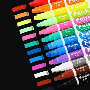 12 Colors Erasable Fluorescent Marker Pen, Large Capacity LED Electronic Fluorescent Board Erasable Advertising Pen, Office Stationery & Supplies