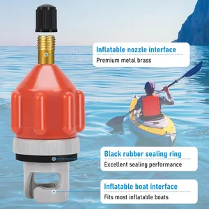 Sup Paddle Board Inflatable Adapter, Car Pump Converter, Quick-Fill Air Adaptor, Suitable for Sup Boards & Kayaks, 2-Piece Set, Outdoor, Sport