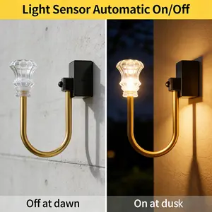 1pc Outdoor Wall Plug Night Light, Decorative Wall Light, 3000k Soft LED Lamp, Dusk to Dawn Sensor, Adjustable Brightness 0-100lm, for Hallway Bedroom Stairs