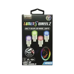 Premier Lumen8Wheelz LED Multicolor Wheel Lights 4pc RGB Color Changing for Bikes & Cars