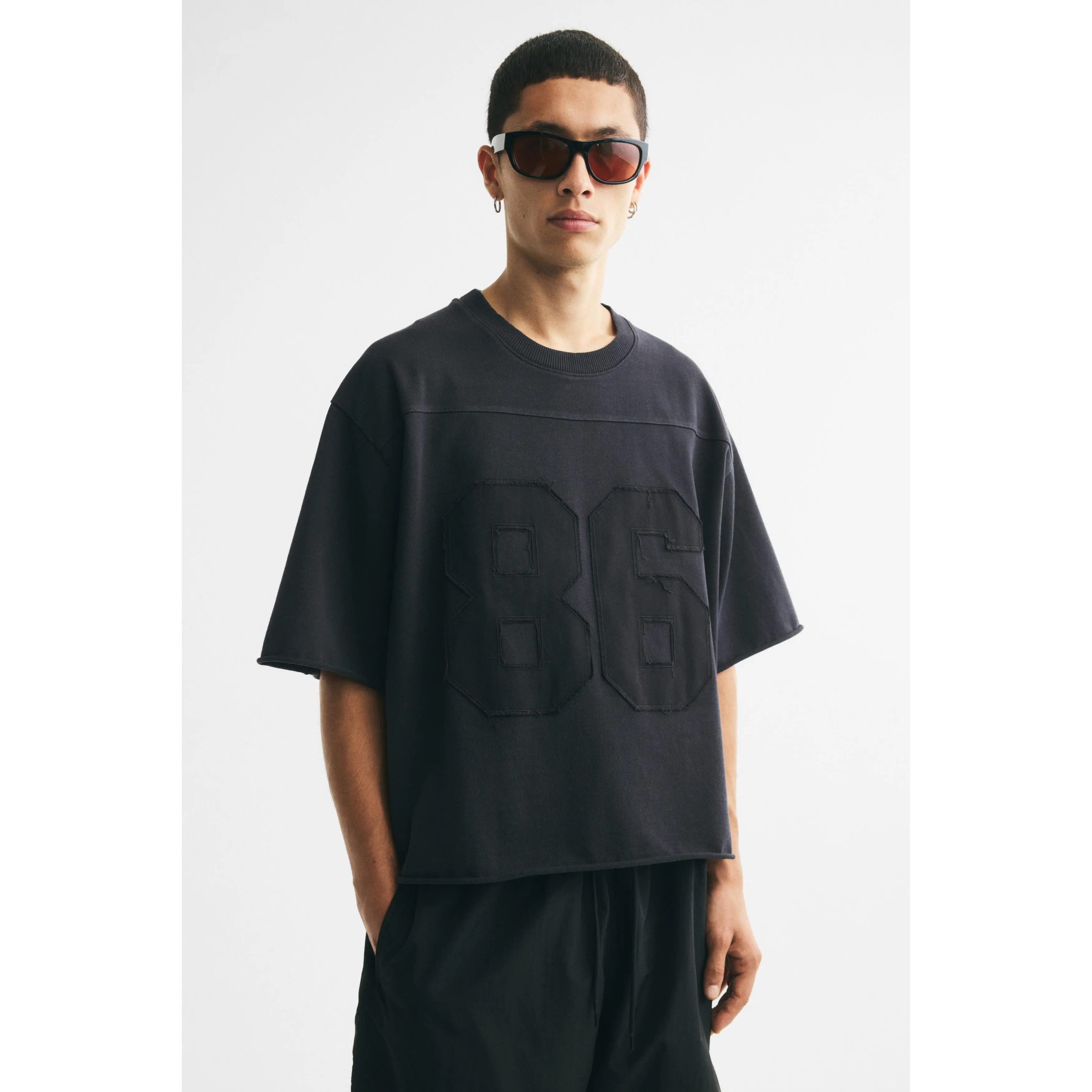 H&M Oversized Fit Motif-detail cotton T-shirt