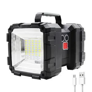 Double Head Handheld Flashlight 1200LM/1500LM/2000LM LED Floodling Light 4000mAh/8000mAh/12000mAh for Camping Emergency