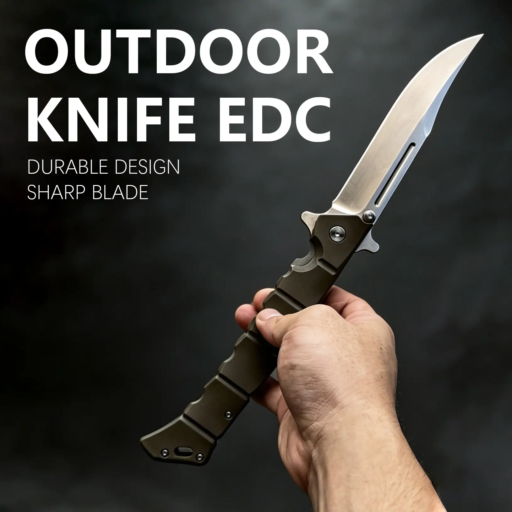 Fixed Blade Utility Knife - Durable Steel Tool, Sharp Outdoor Knife with Non-slip Ergonomic Handle, Portable for Camping, Hiking Bushcrafting & Daily Household Use, Outdoor Knives