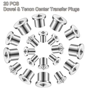 Dowel and Tenon Center Transfer Plugs, Doweling Centering Pins, Drill Hole Tool for Woodworking, 20 Pieces, Various Sizes
