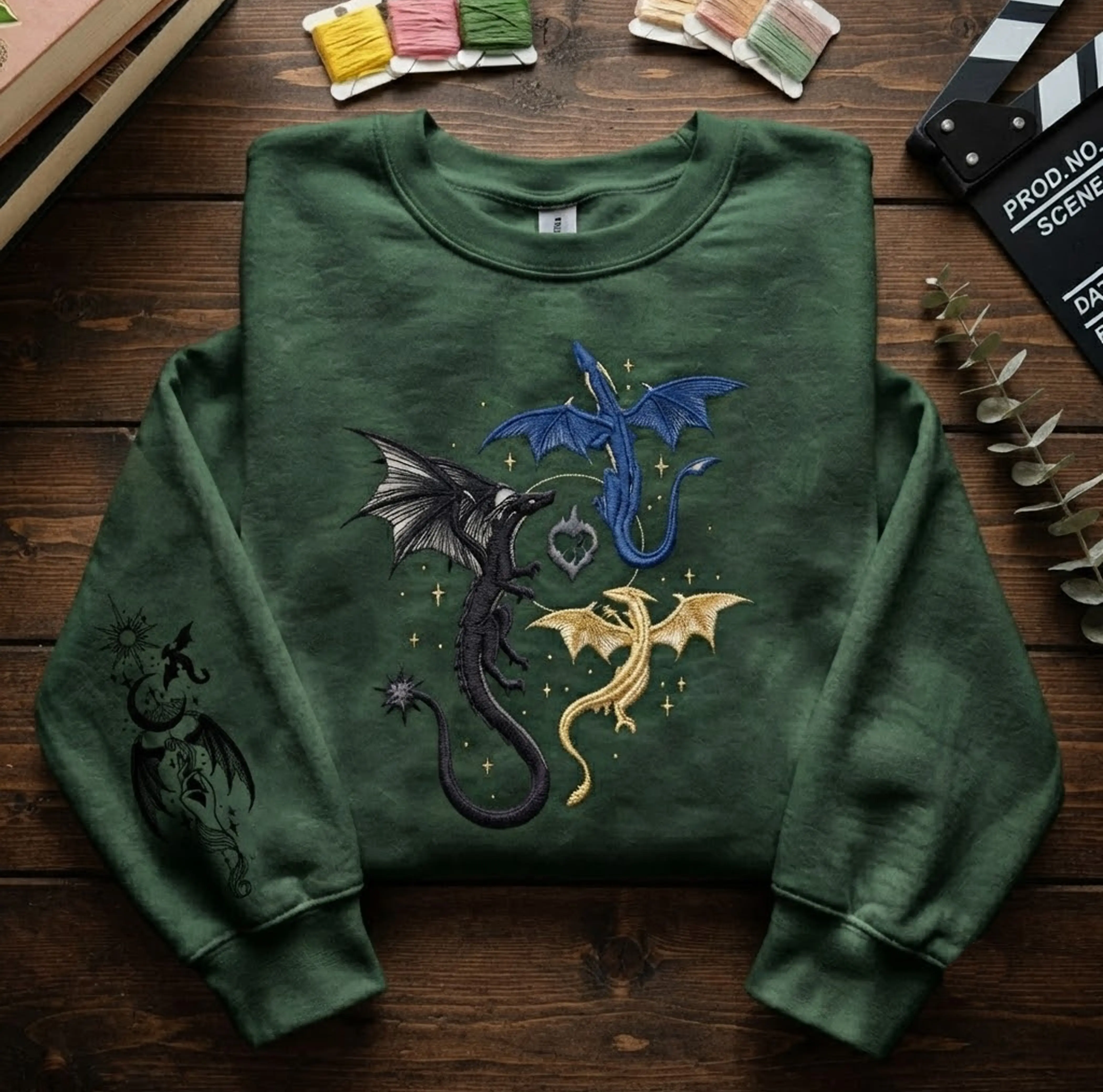 Basgiath War College Hoodie – Fourth Wing Dragon Rider Embroidered Sweatshirt