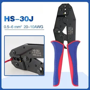 Crimping Tool for Insulated Electrical Wire Connectors HS-30J Insulated Terminal Crimper Kit with Tubular/Spade Connectors