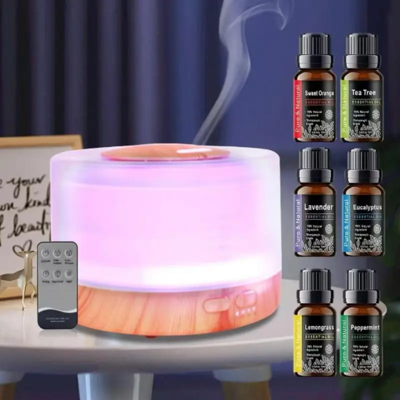 Luxury Smart Home Aromatherapy Diffuser Gift Set - Remote Control, Color-Changing Base, 6 Signature Hotel Scent Oils, Humidifier Function, Timer, USB Port, Room Decor - Stress Relief Home Spa, Ideal Gift for Sisters Best Friends
