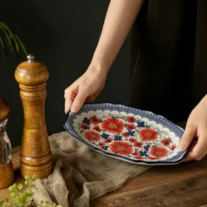 Versatile Rectangular Oval Plate, Microwave Oven Safe, Dishwasher Safe, Oven Safe, Fridge Safe, Salad Bowl, Fruit Tray, Snack Platter