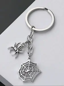 Spider Web Design Keychain, Punk Style Key Ring Pendant, Fashion Accessories for Car Bag, Keychain for Bags, Trendy All-match & Exquisite Keychain for Birthday Gift, Halloween, Lightweight Keychain