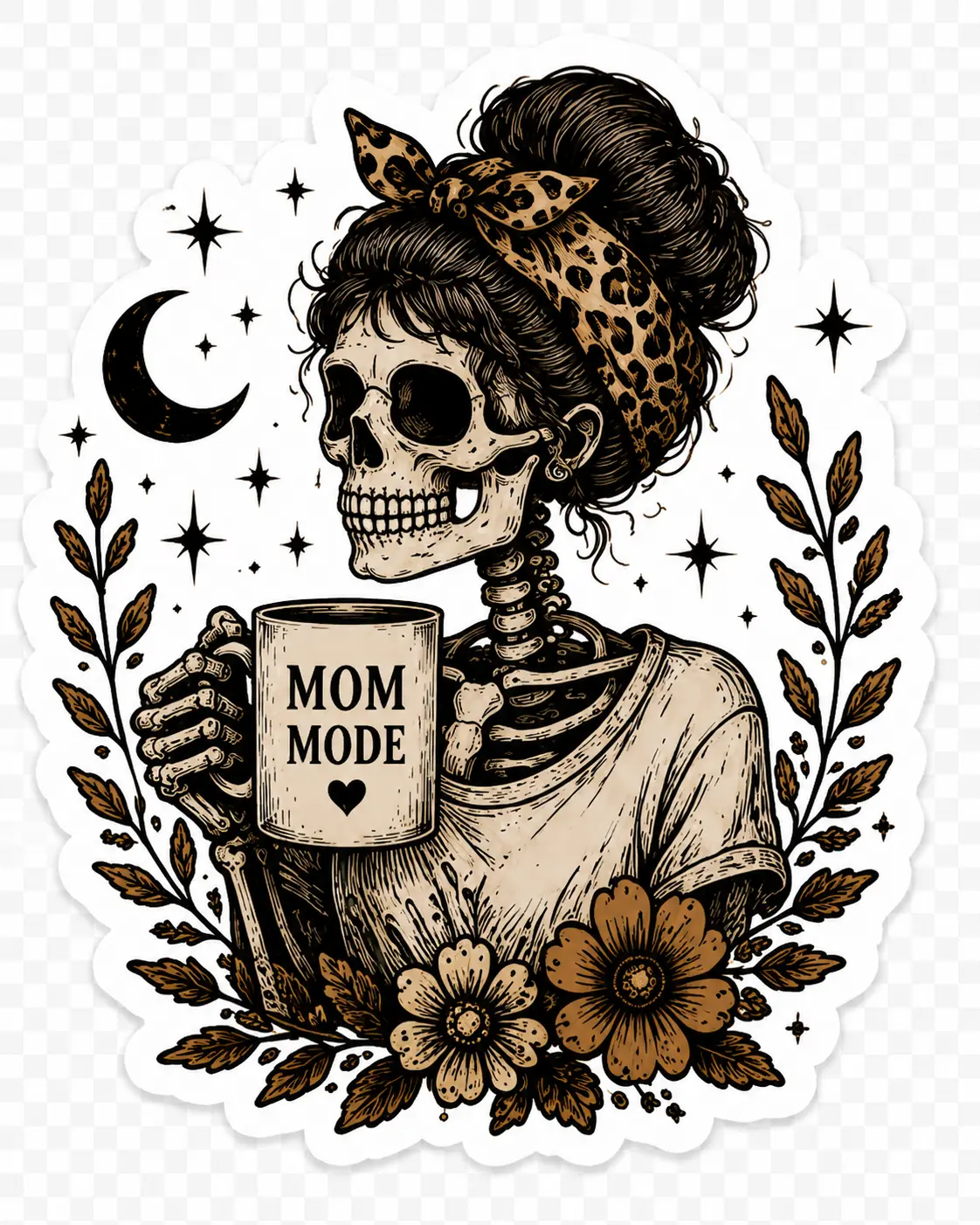 Waterproof Vinyl Sticker - "Mom Mode"