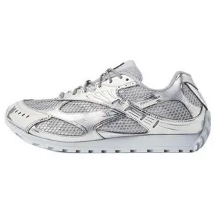 Bottega Veneta Orbit Round-Toe Lace-Up Low-Top Sneakers for Men and Women in Silver Trending Shoes, House White Official Shoes to Get / Maison Mihara Verifiable, with credentials and supporting global authentication