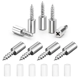 30pcs Self-Tapping Screws for Cabinets, Non-Slip Sleeve Shelf Pins, Laminate Fixed Support Pegs for Kitchen Utensils, Bookcases, Wardrobes