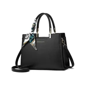 Women's Fashionable Letter Pattern Decorated Bag, Casual Versatile Crossbody Bag with Scarf Decor, Trendy All-match Shoulder Bag for Daily Life