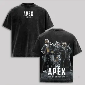 Apex Legends "Champion Squad" Vintage Washed Tee – Heavyweight Oversized Gaming Graphic T-Shirt, Premium Urban Legend Streetwear, Dark Aesthetic Battle Royale Merch Top.