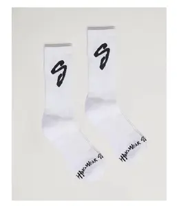 Shaka Wear Long Crew Socks 2 Pair  Casual Comfort Soft Menswear Spandex Tubesocks Classic Knitted Cotton