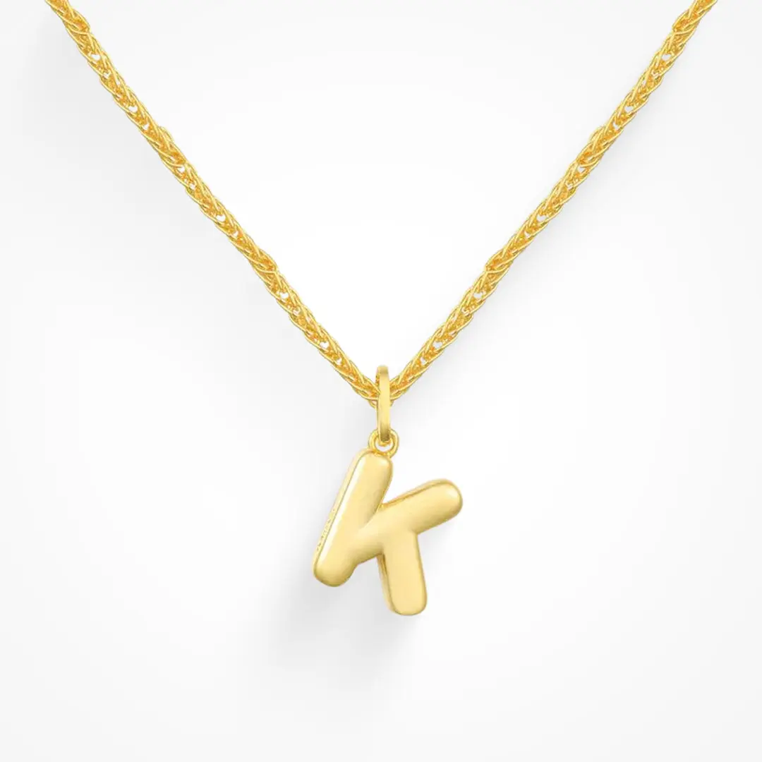 18K Gold Waterproof, Letter K