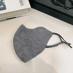 Includes shipping fee. 2-pack breathable anti-UV face masks for women—lightweight summer masks that cover the eyes and face, featuring 3D lace protection and a stylish design.