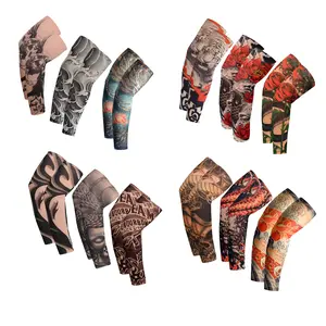 6 PCS Tattoo Sleeves for Men Women, Cool Arm Temporary Tattoos, UV Protection Arm Sleeves, Fake Tattoo Arm Covers for Motorcycle Fishing Cycling