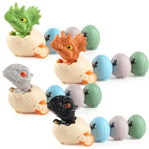 Fun Wind-Up Magnetic Sliding Dinosaur Egg Inertia Sliding Dinosaur Car Baby Parent-Child Interactive Toy Children's Toy with Assorted Colors