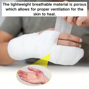 Bandage, stretchable and breathable gauze, suitable for wound care, post-surgical care, incision and injury treatment - comfortable, non-sterile, safe for daily use