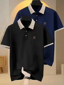 Men's Graphic Print Polo Shirt, Regular Fit Casual Short Sleeve Collared Top for Summer, Fashion Men's Clothes for Daily Wear