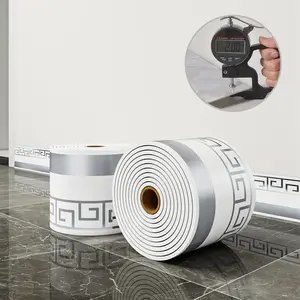 1 roll, 197 inches x 3.94 inches, large thickened version, European-style marble tile panel wallpaper, self-adhesive PVC faux brick, peel and stick, DIY removable with no residue, waterproof, wear-resistant, long-lasting