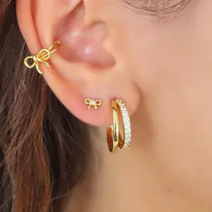 EVRY JEWELS Gold or Silver Plated Women's Hypoallergenic Amaya Earrings