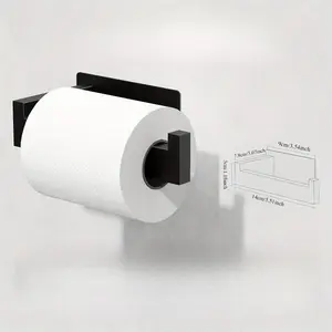 Self-adhesive wall-mounted toilet paper holder, square roll-type paper dispenser, bathroom toilet paper holder, Toilet Paper Organizer, easy to install