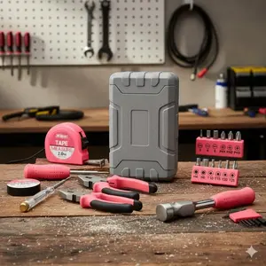 24-Piece Home Repair Tool Kit, Portable Mini Toolbox with Pliers Wrench Hammer, DIY Household Maintenance Set, Durable Storage Case, Professional Hand Tools, Essential Home Fixing Kit, Efficient Practical Tool Combo, Hardware