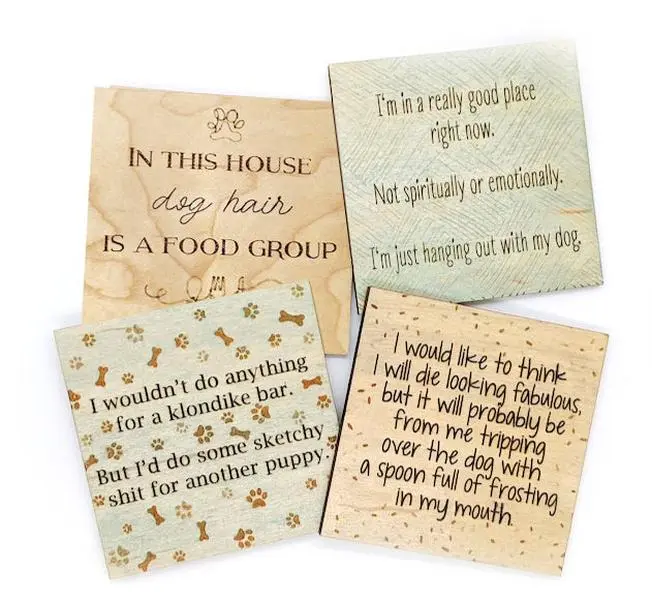 Witty Dog Coasters Set