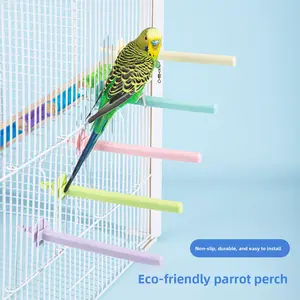 5-piece set of parrot eco-friendly perches, non-slip standing sticks,  claw and beak grinding rods, plastic platforms,  toys, birdcage accessories Cockatiel Bird Cage with Stand