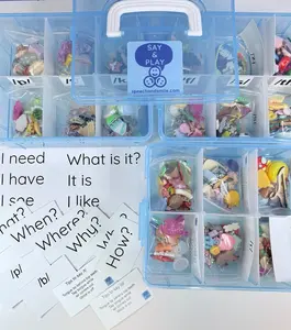 Speech Therapy Mini Objects Set – 300+ Articulation Trinkets with Sound Cards in Portable Case | Say & Play Mini Objects™ Kit for Speech Sounds