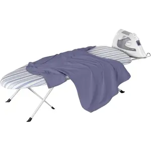 BRD-09222 Blue Folding Tabletop Ironing Board with Iron Rest, 32” L x 12” W
