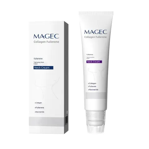 5-Roller Collagen Neck Firming Moisturizer Cream - Non-Toxic Cosmetic Skincare Selfcare Product for Adults, Hydrating, Skin-Smoothing, Neck Puff Reduction, Edema Relief (Hyaluronic Acid, Vitamin C+E)
