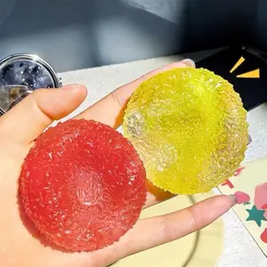 Fructose Ball Stress Relief Toy TPR Textured Squish Stress Ball, Non-Rebound Sensory Squeeze Toy for Anxiety Relief Calming Focu
