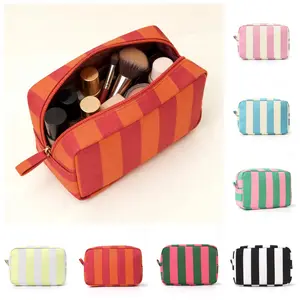 Canvas Stripe Travel Pouch - PREORDER