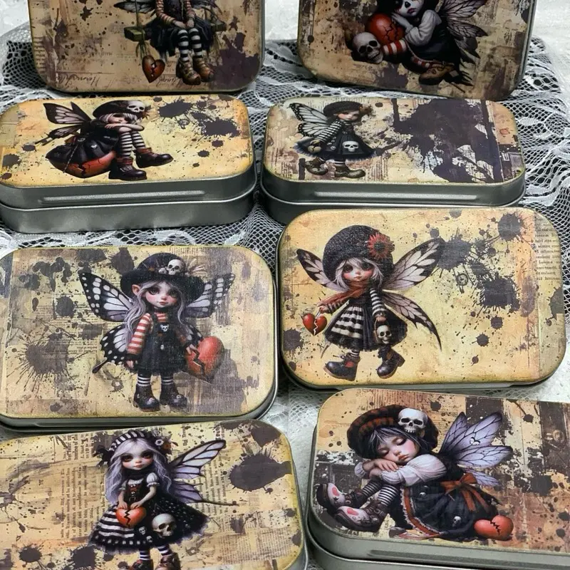 Gothic Style Tin Trinket Box – Decorative Storage Case Gothic Style Tin Trinket Box – Decorative Storage Case