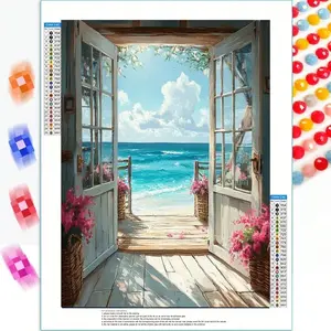 1 Set 30x40cm/11.8x15.7 Inch DIY Diamond Painting Kit, Frameless, Beautiful Scenery, Mixed Colors, Landscape Theme, All Seasons, Suitable For Home Decor, Decoration, Living Room, Entryway, Bedroom And Lovely Artwork