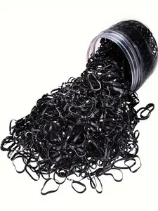 300pcs Small Hair Elastic Bands, High Stretch Durable Rubber Bands, Thickened Non-Sensitive Plastic Hair Ties for Women & Girls, Elastic Hair Accessory