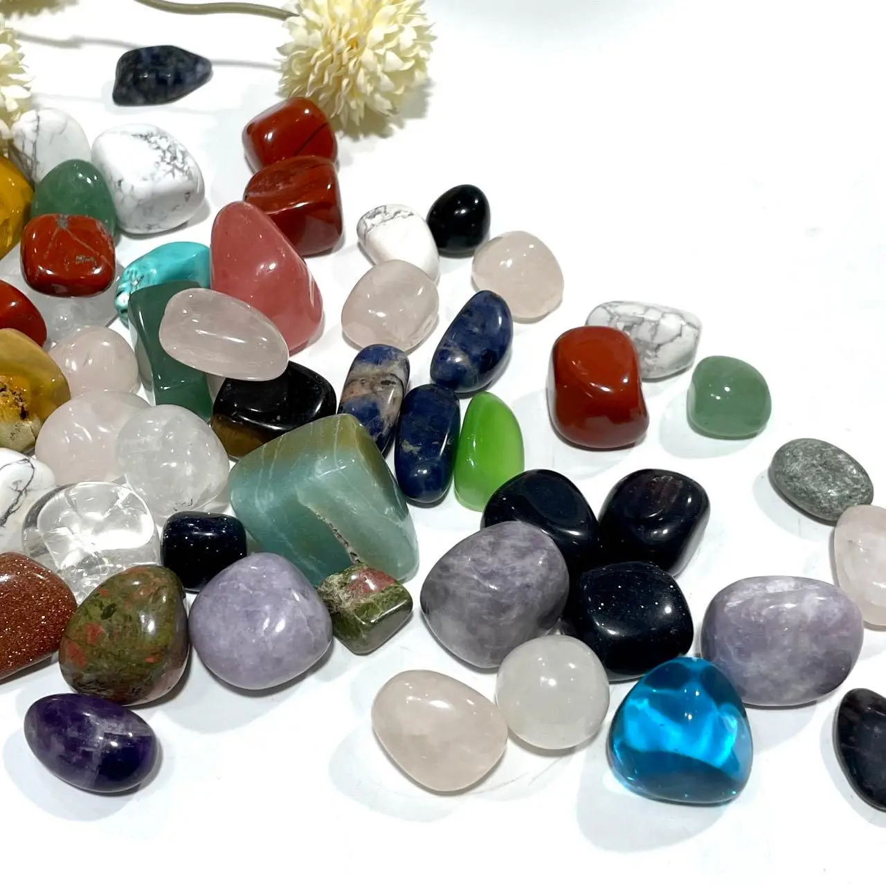 800g Different Materials Crystal Stone Irregular Stone Clear Quartz Amethyst Opalite Tiger Eyes Healing Stone Home Decoration From IG Crystal