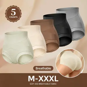 10-pack high-waist tummy control panties — no rolled edges, no friction, butt-lifting seamless shaping (M–XXL), menstrual period panties