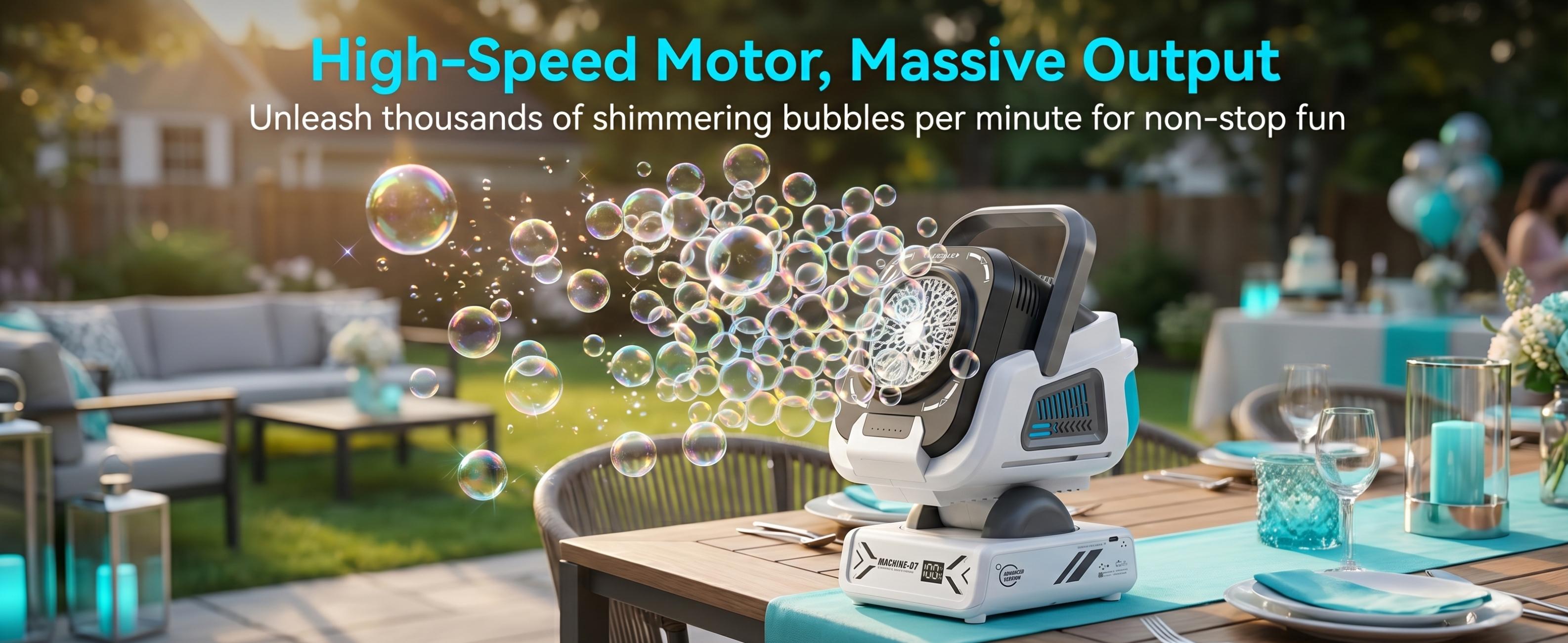 Upgraded Bubble Machine, 1800mAh Rechargeable, for Kids/Weddings/Parties/Outdoor Use, Ideal Christmas/Thanksgiving/Black Friday Gift, 2 AAA Batteries Required for Remote (Not Included)