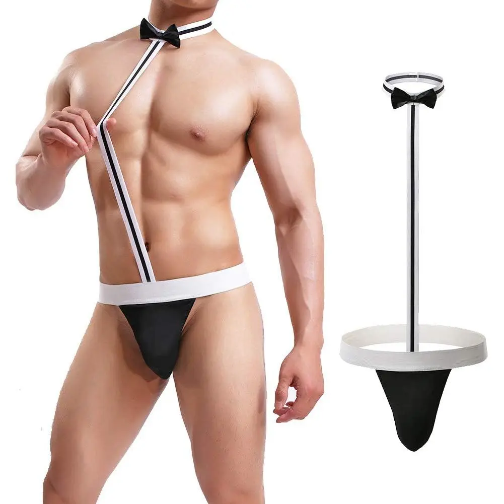 Men's Sexy Mankini Costume Suspender Swimsuit Swimwear Thong Underwear